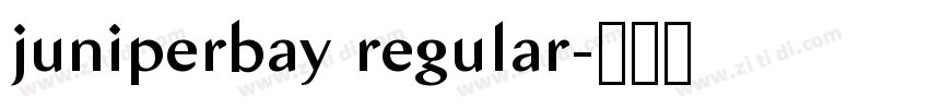 juniperbay regular字体转换